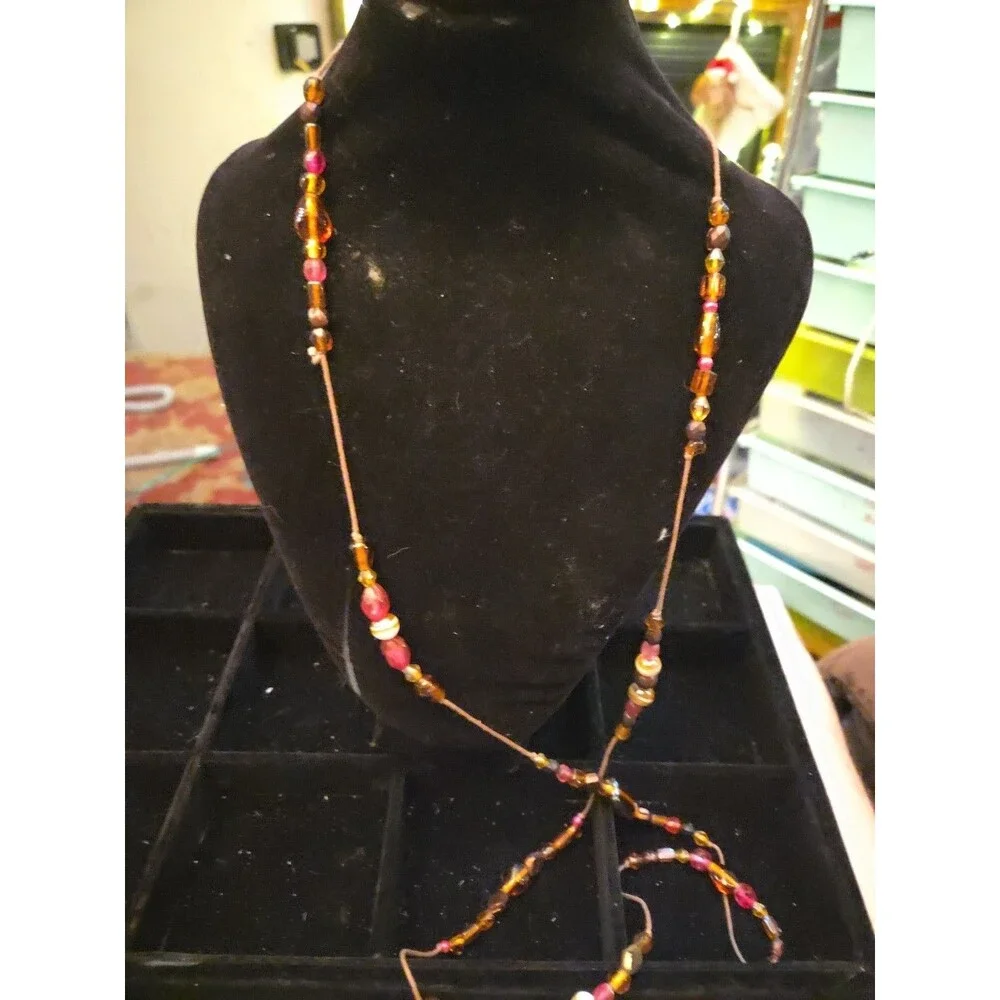 Vintage Beaded Multicolor Earthy Neutral Bohemian 22